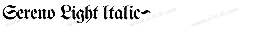 Sereno Light ltalic字体转换